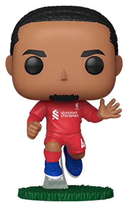 Funko POP! Football Virgil van Dijk vinyl figure running in red Liverpool F.C. kit