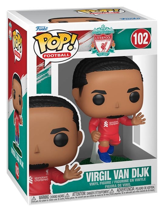 Funko POP! Football Liverpool F.C. Virgil van Dijk vinyl figure in window box, number 102