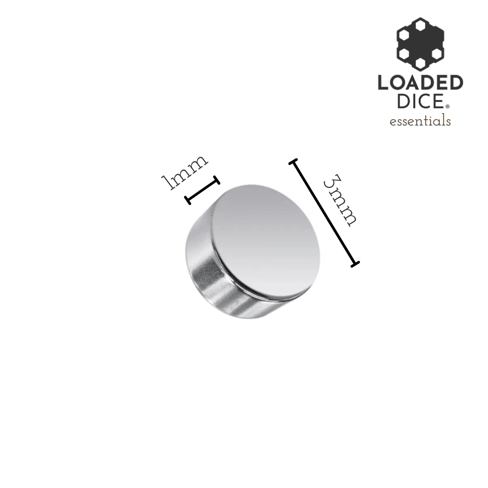 100pcs 3mm x 1mm Magnets - Loaded Dice