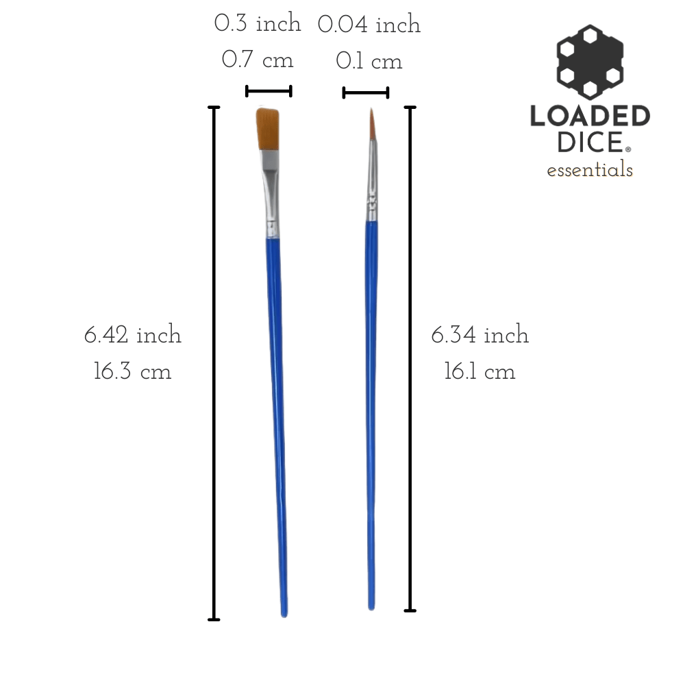2pcs Flat & Thin Paintbrush Set - Loaded Dice