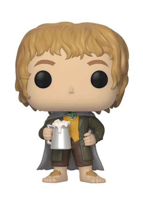 Funko Pop! Merry Brandybuck figure holding a tankard, out of box