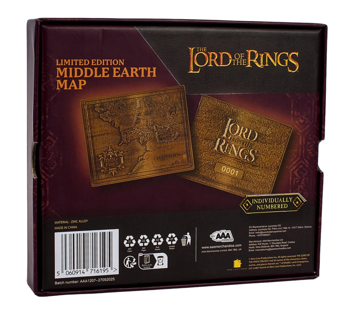 Lord of the Rings Middle Earth Metal Map - Loaded Dice