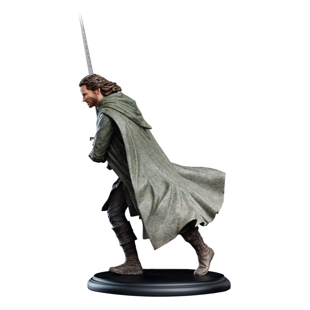 Weta Workshop Aragorn mini statue, right side view striding forward