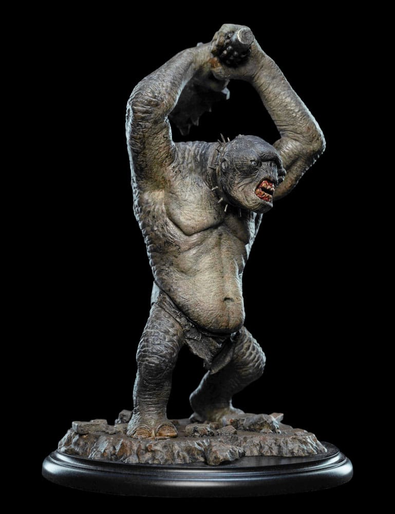 Lord of the Rings Cave Troll mini statue front view on a black backdrop