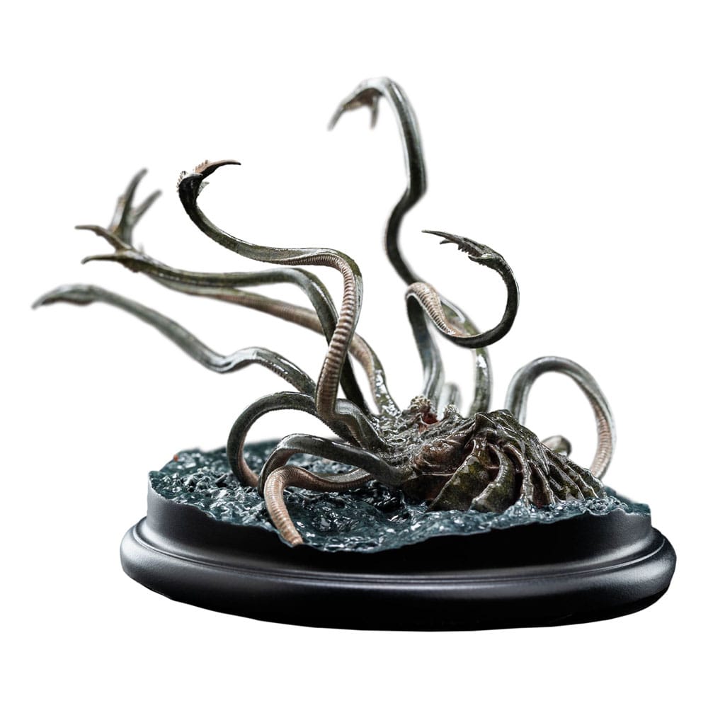 Watcher in the Water mini statue, alternate three-quarter view with tentacles curling upward