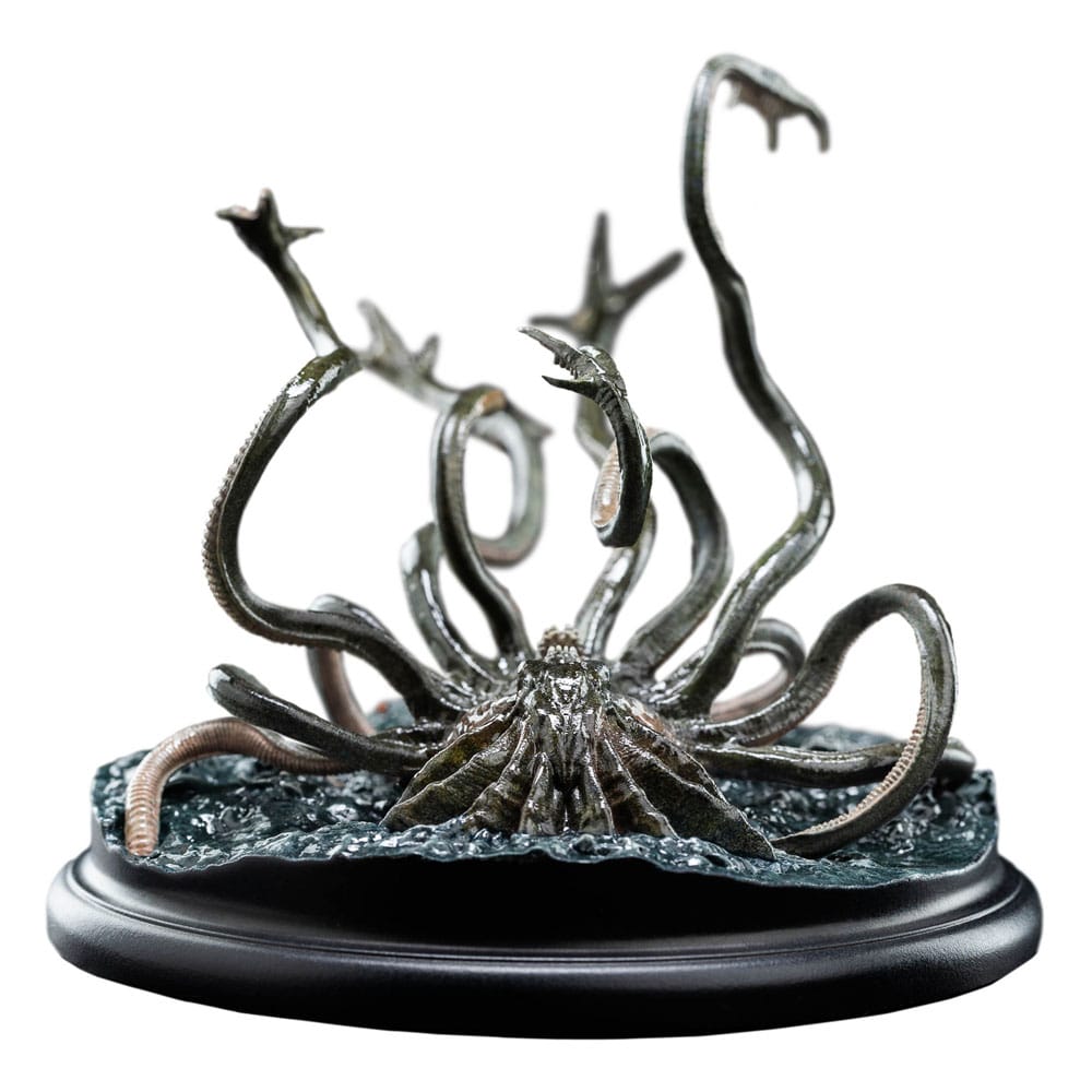 Weta Workshop Watcher in the Water mini statue, rear view showing raised tentacles