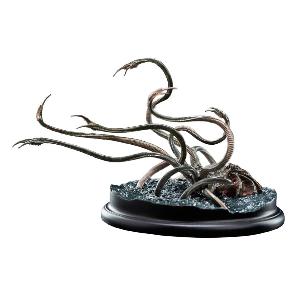 Weta Workshop Lord of the Rings Watcher in the Water mini statue, side view on black base