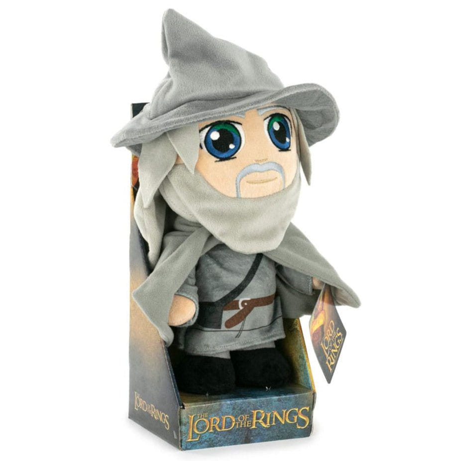 Lord of the Rings Gandalf 29cm plush in grey robes and hat, in its window display box
