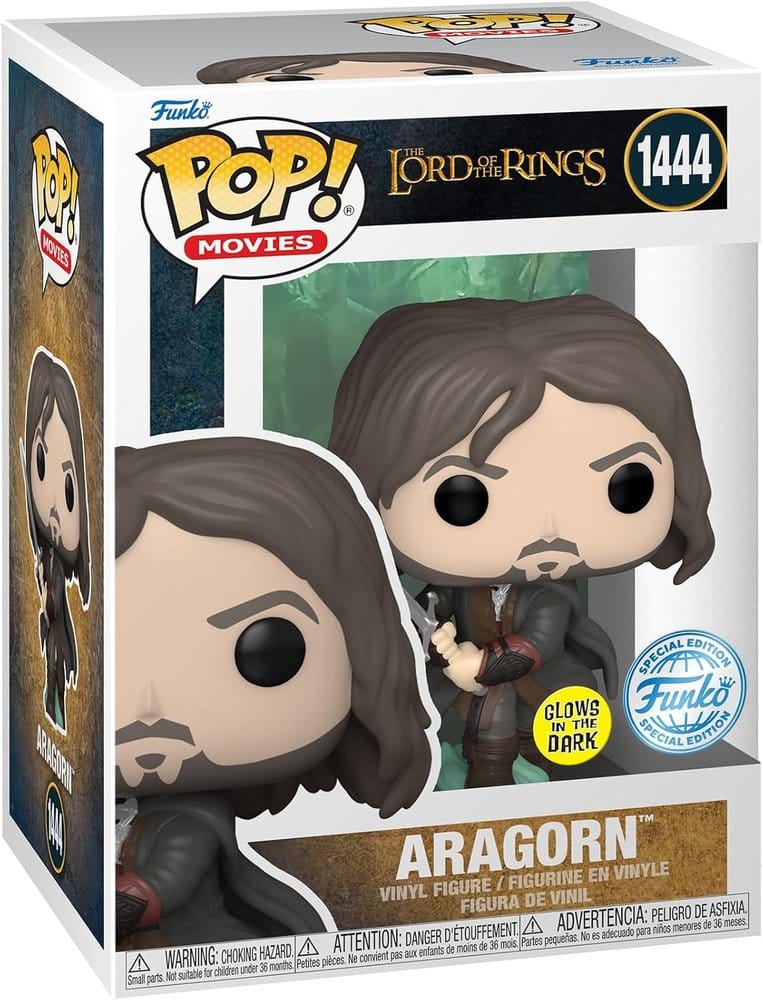 The Lord of the Rings Funko Pop! Aragorn 1444 glow in the dark vinyl figure in its window box