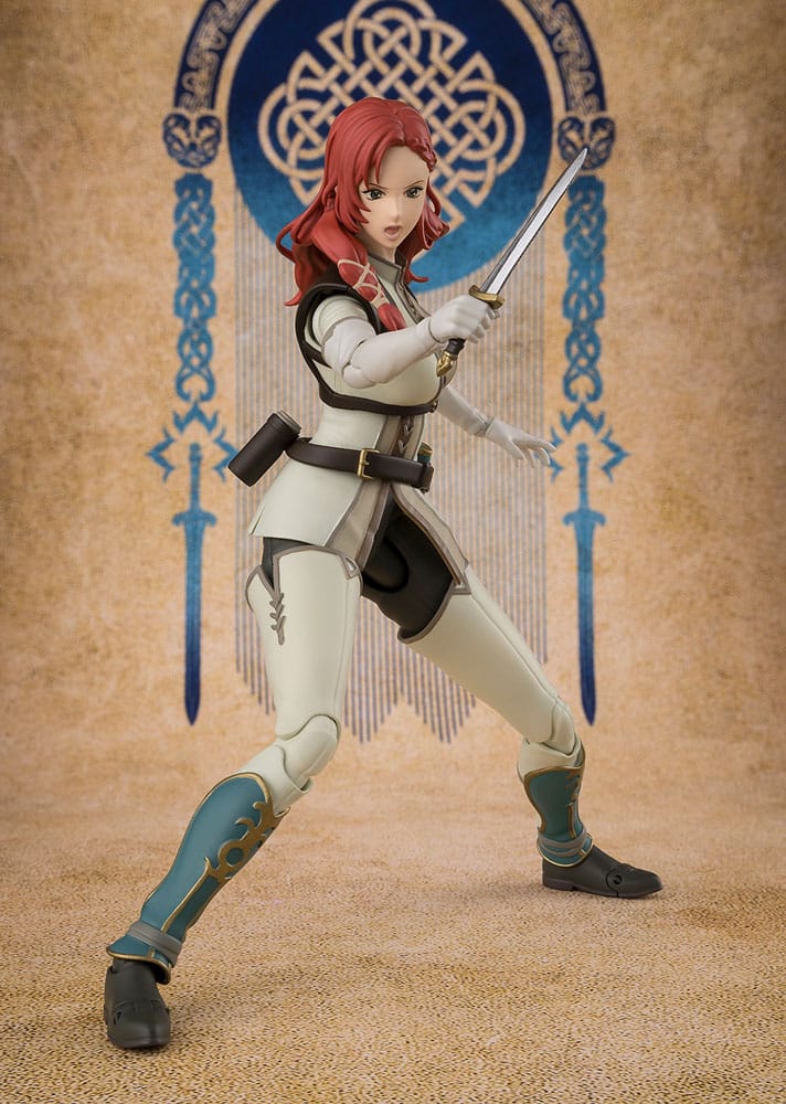 S.H.Figuarts Hera Shieldmaiden of Rohan figure in a wide stance with sword raised