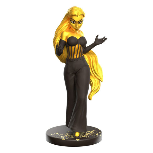 Lore Olympus x Weta Workshop Hera mini vinyl figure, three-quarter view in black outfit