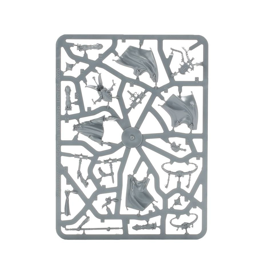 Lumineth Realm-Lords Alarith Stoneguard unpainted plastic sprue, frame 2 of 3