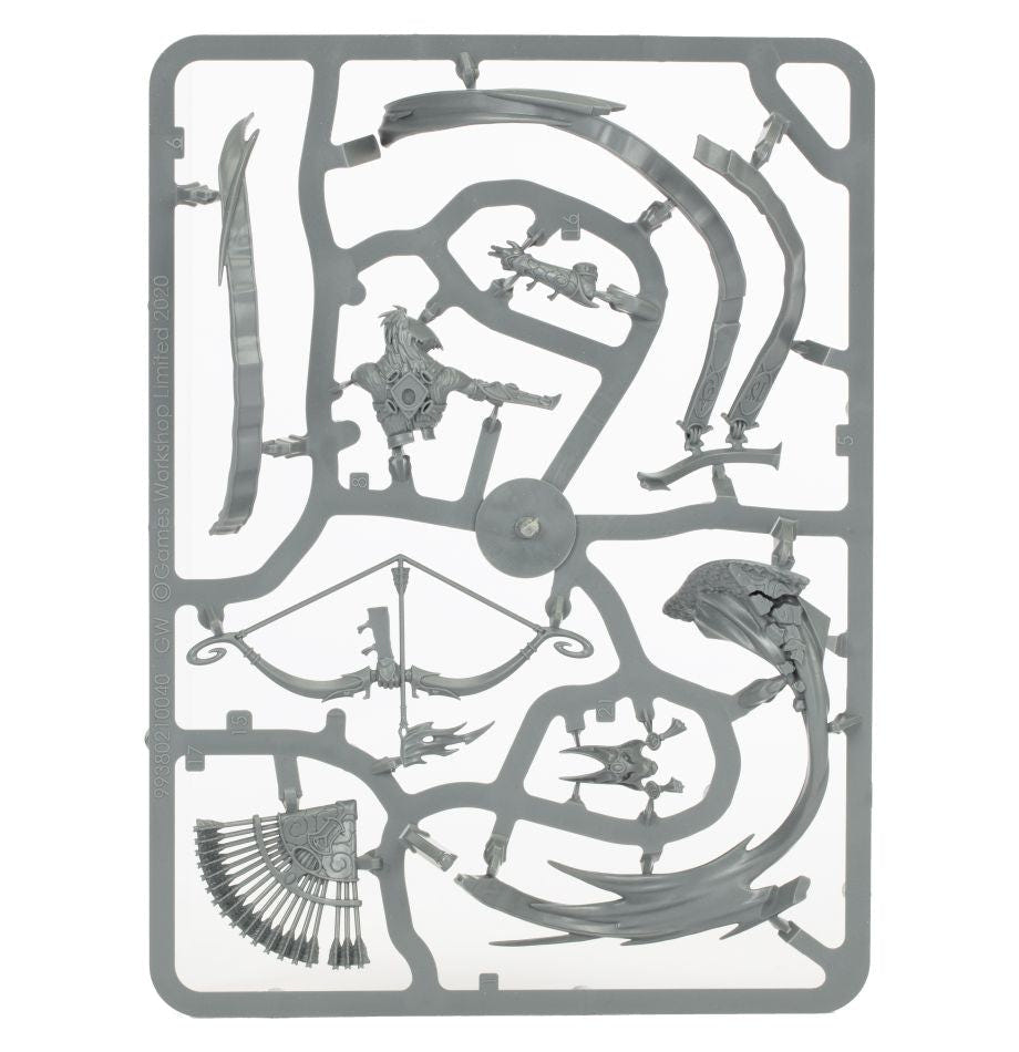 Lumineth Realm-Lords Sevireth unpainted plastic sprue, frame 3 of 3