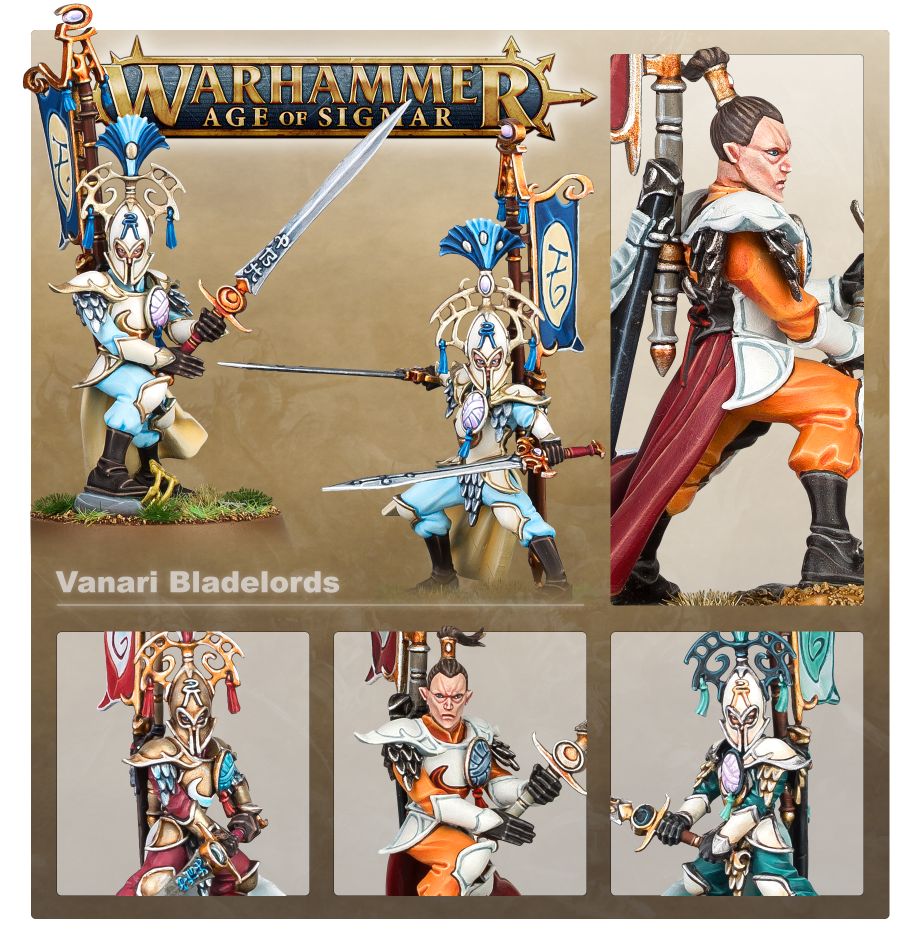 Lumineth Realm-Lords: Vanari Bladelords model detail - Loaded Dice