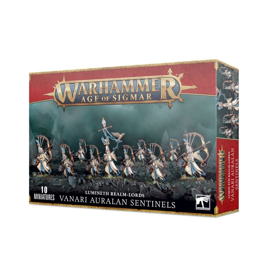 Games Workshop Age of Sigmar Lumineth Realm-lords Vanari Auralan Sentinels box, 10 miniatures