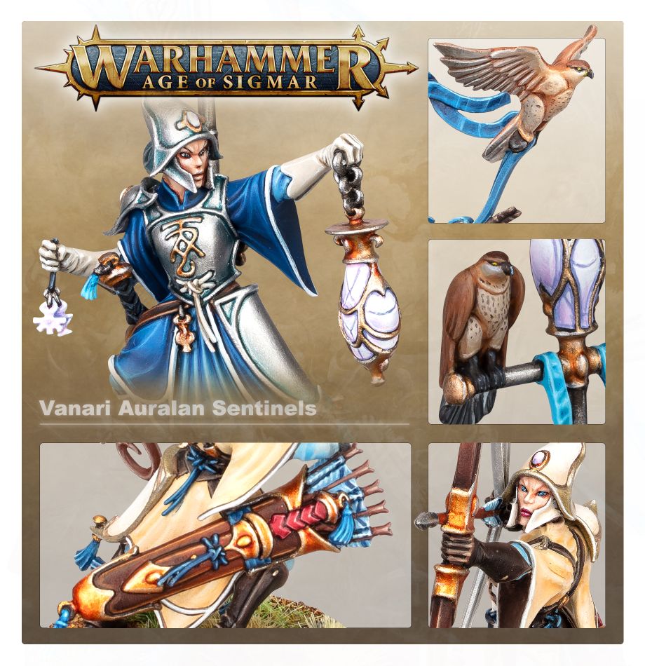 Lumineth Realmlords: Vanari Auralan Sentinels model detail - Loaded Dice