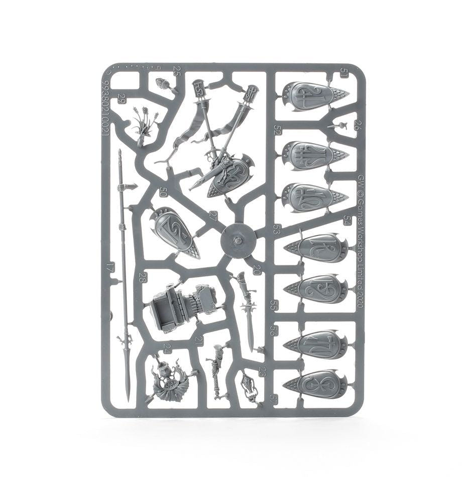 Lumineth Realm-lords Vanari Auralan Wardens unpainted plastic sprue, frame 1 of 2