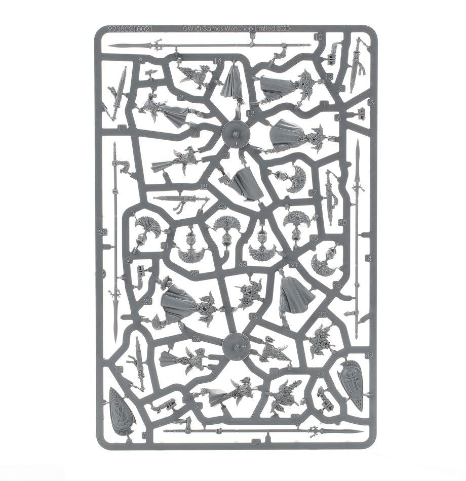 Lumineth Realm-lords Vanari Auralan Wardens unpainted plastic sprue, frame 2 of 2
