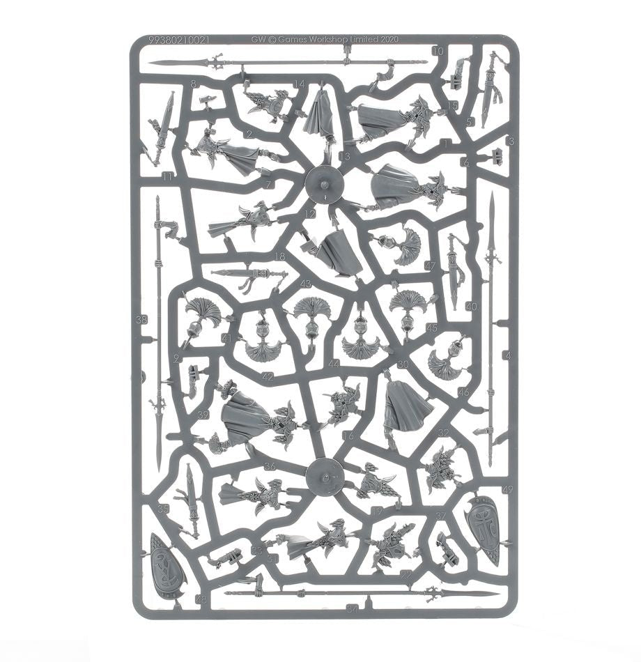 Lumineth Realmlords: Vanari Auralan Wardens sprue contents - Loaded Dice