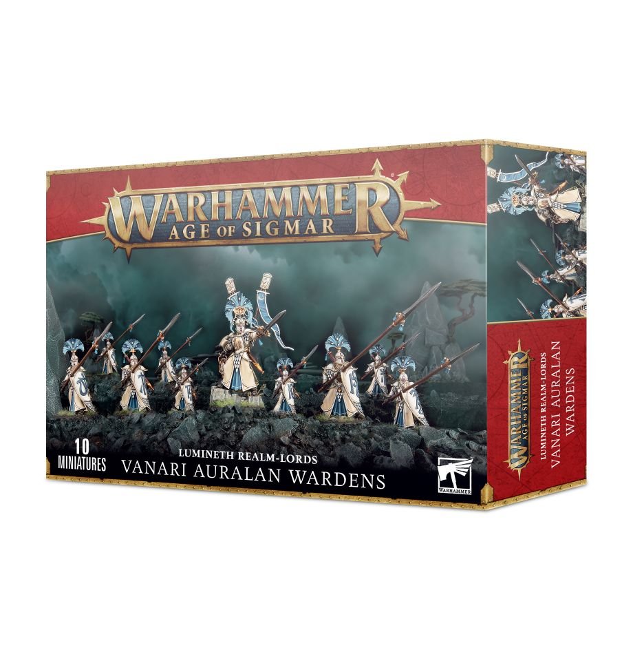 Games Workshop Lumineth Realm-lords Vanari Auralan Wardens box front, 10 miniatures