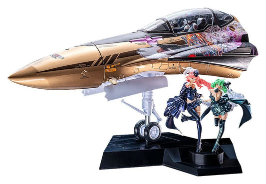 Max Factory PLAMAX MF-98 YF-29 Galaxy Set, gold Fighter Nose with Sheryl and Ranka figures
