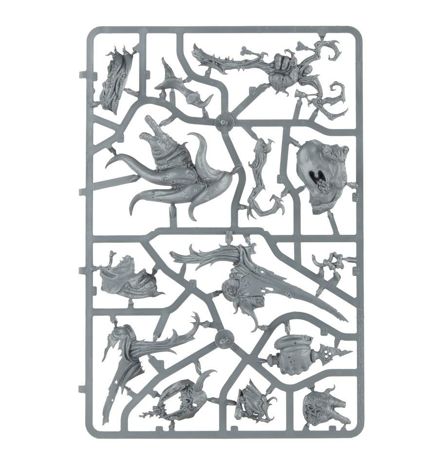 Games Workshop Great Unclean One unpainted plastic sprue, frame 3 of 3
