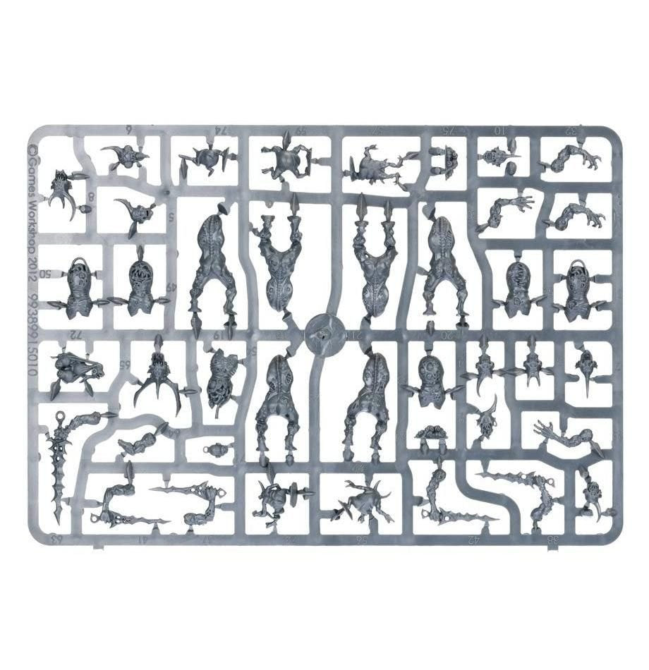 Maggotkin of Nurgle Plaguebearers unpainted plastic sprue, frame 2 of 2