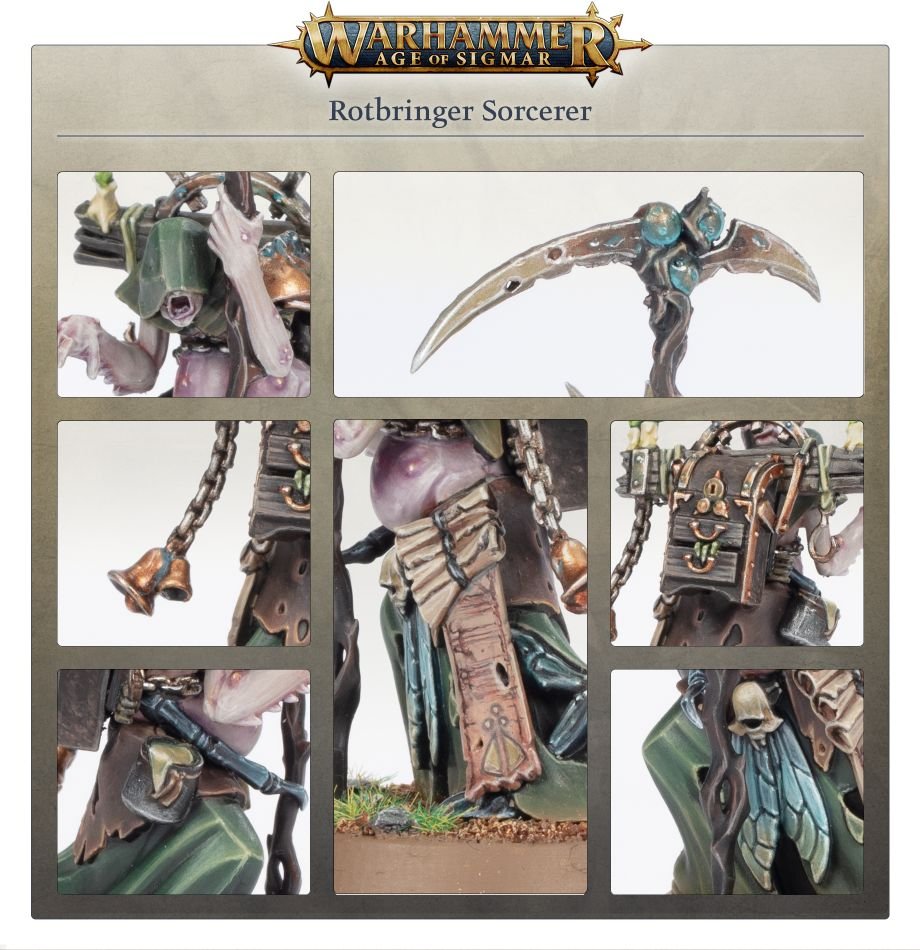 Maggotkin of Nurgle: Rotbringer Sorceror model detail - Loaded Dice