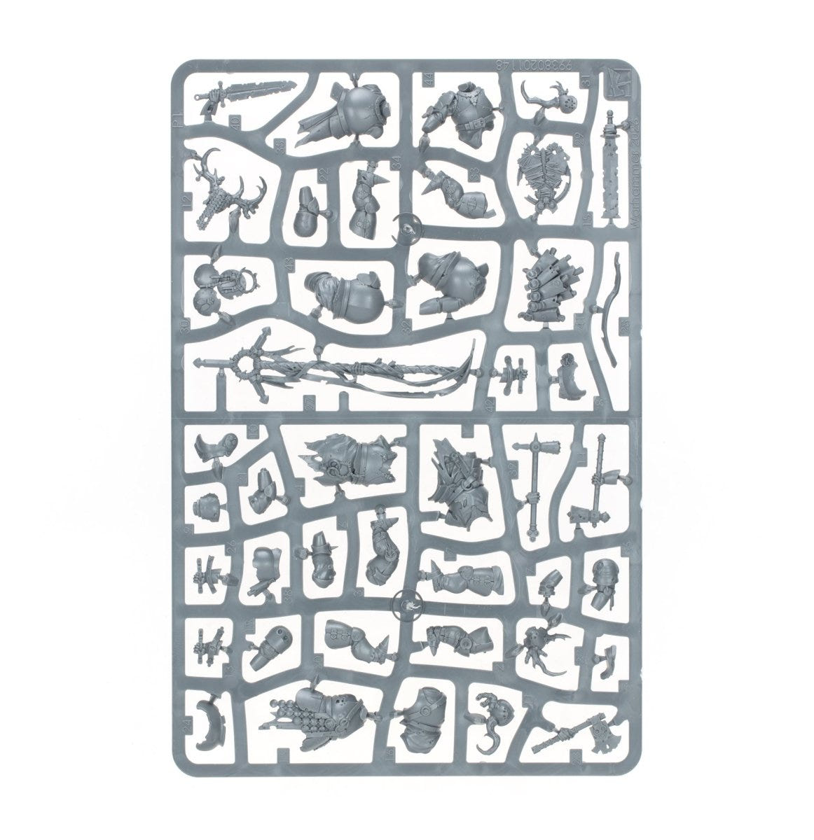 Maggotkin of Nurgle Rotswords unpainted plastic sprue, frame 3 of 3