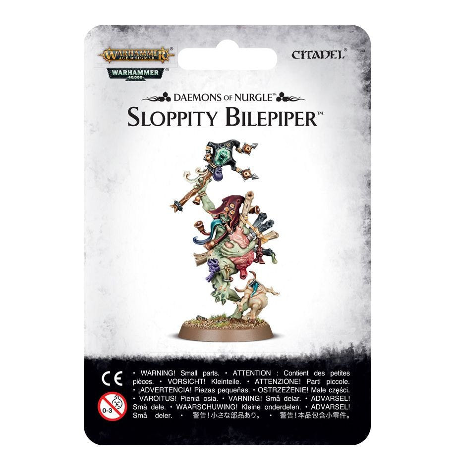 Games Workshop Sloppity Bilepiper in earlier Daemons of Nurgle Citadel blister packaging
