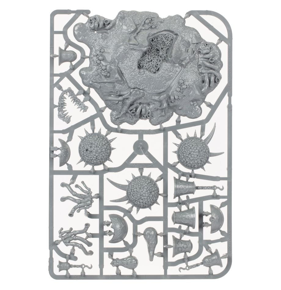 Maggotkin of Nurgle The Pustules unpainted plastic sprue, frame 3 of 5