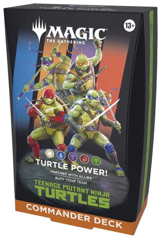 Magic: The Gathering Teenage Mutant Ninja Turtles Turtle Power Commander Deck box with the four turtles