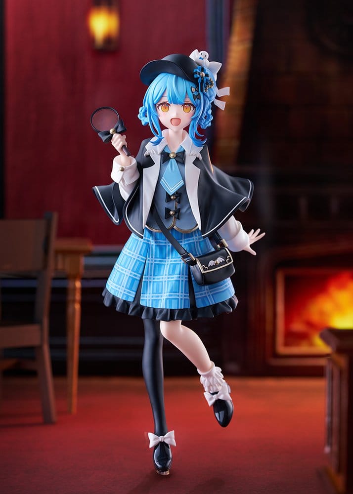 Sherry Tachibana figure in detective outfit, full view in a room with a fireplace