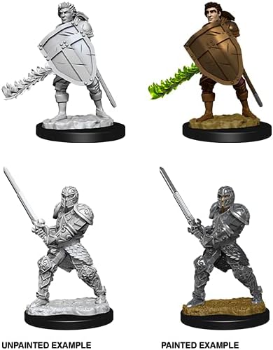 Male Human Fighter: D&D Nolzur's Marvelous Unpainted Miniatures (W8) - Loaded Dice