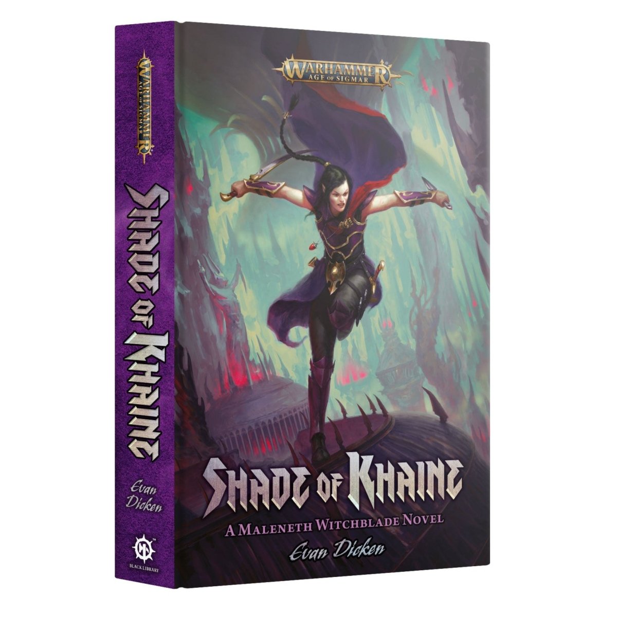 Black Library Shade of Khaine: A Maleneth Witchblade Novel hardback by Evan Dicken, front cover