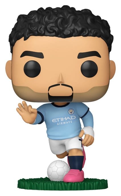 Funko Pop! Football Omar Marmoush figure in sky blue Manchester City kit with ball
