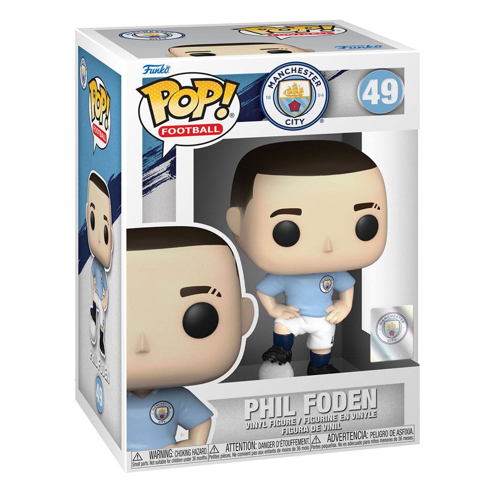 Funko Pop! Football Manchester City Phil Foden vinyl figure 49 in its window box packaging
