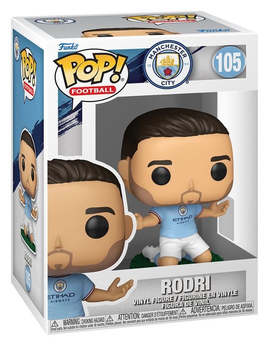 Manchester City Rodri Pop! Football vinyl figure in its window box, number 105
