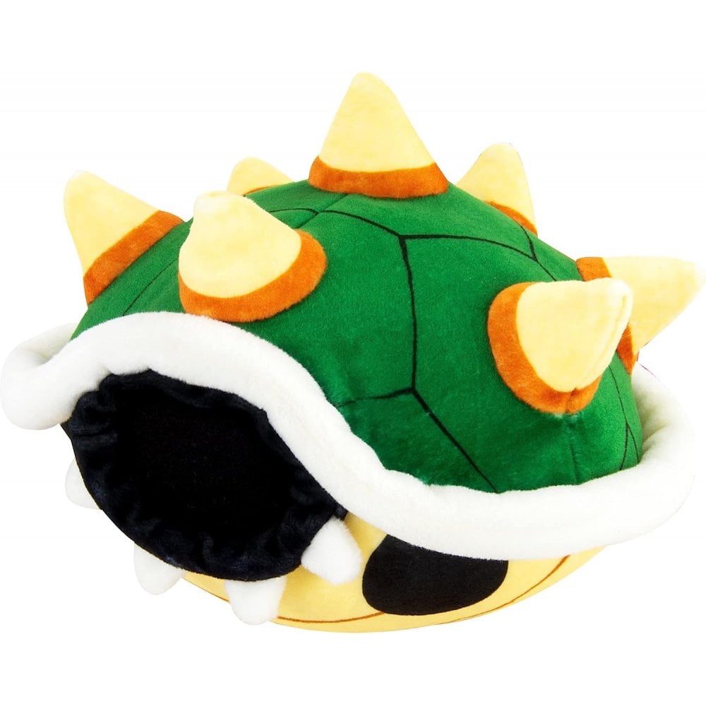 TOMY Mocchi-Mocchi green spiked shell plush with yellow spikes and white rim