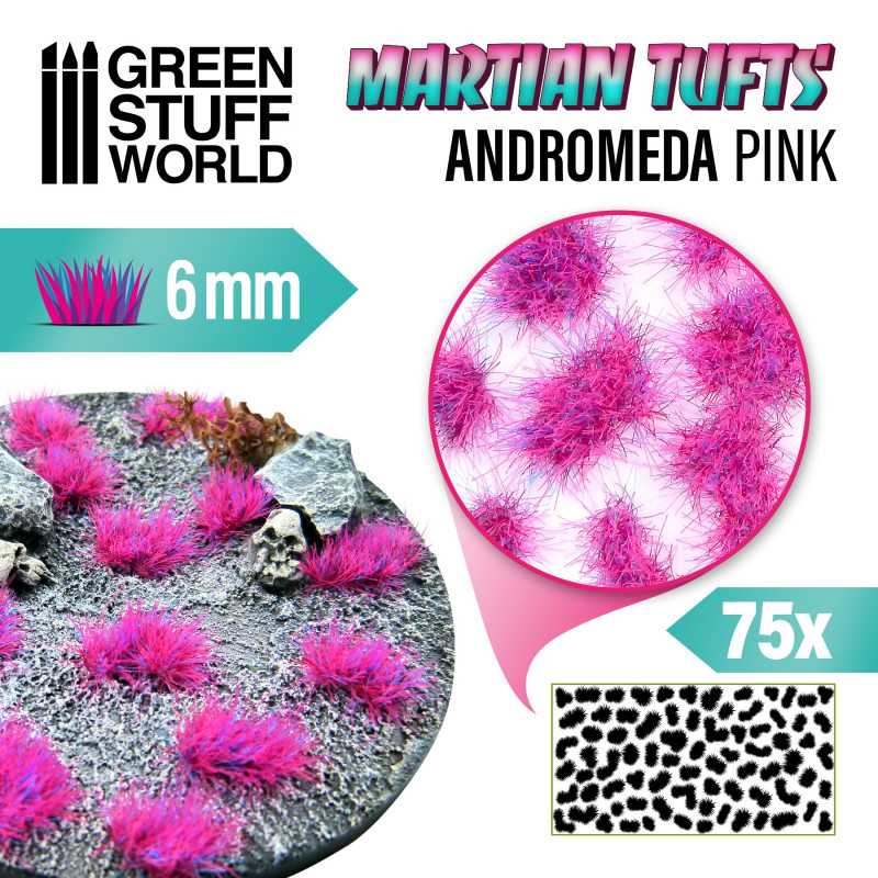 Green Stuff World - Martian Fluor Tufts - ANDROMEDA PINK - Loaded Dice