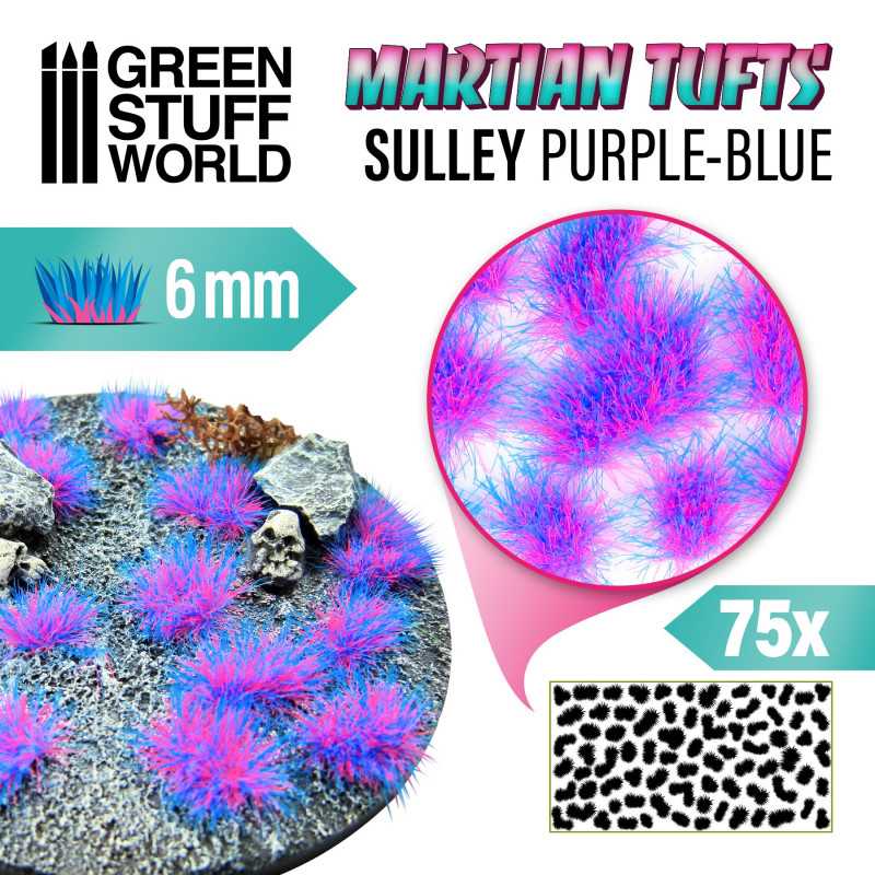 Green Stuff World - Martian Fluor Tufts - SULLEY PURPLE-BLUE - Loaded Dice