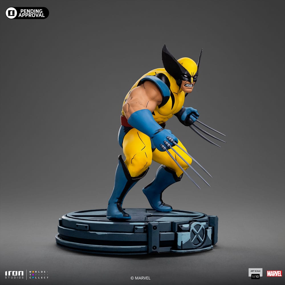 Iron Studios X-Men 97 Wolverine 1/10 statue, three-quarter left view