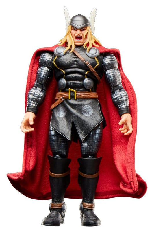 Hasbro Marvel Legends Maximum Series Thor action figure in silver armour and red cape