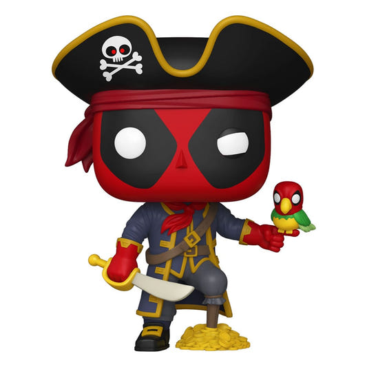 Funko Pop! Plus Marvel Deadpool as Long John Silver with pirate hat, parrot and cutlass