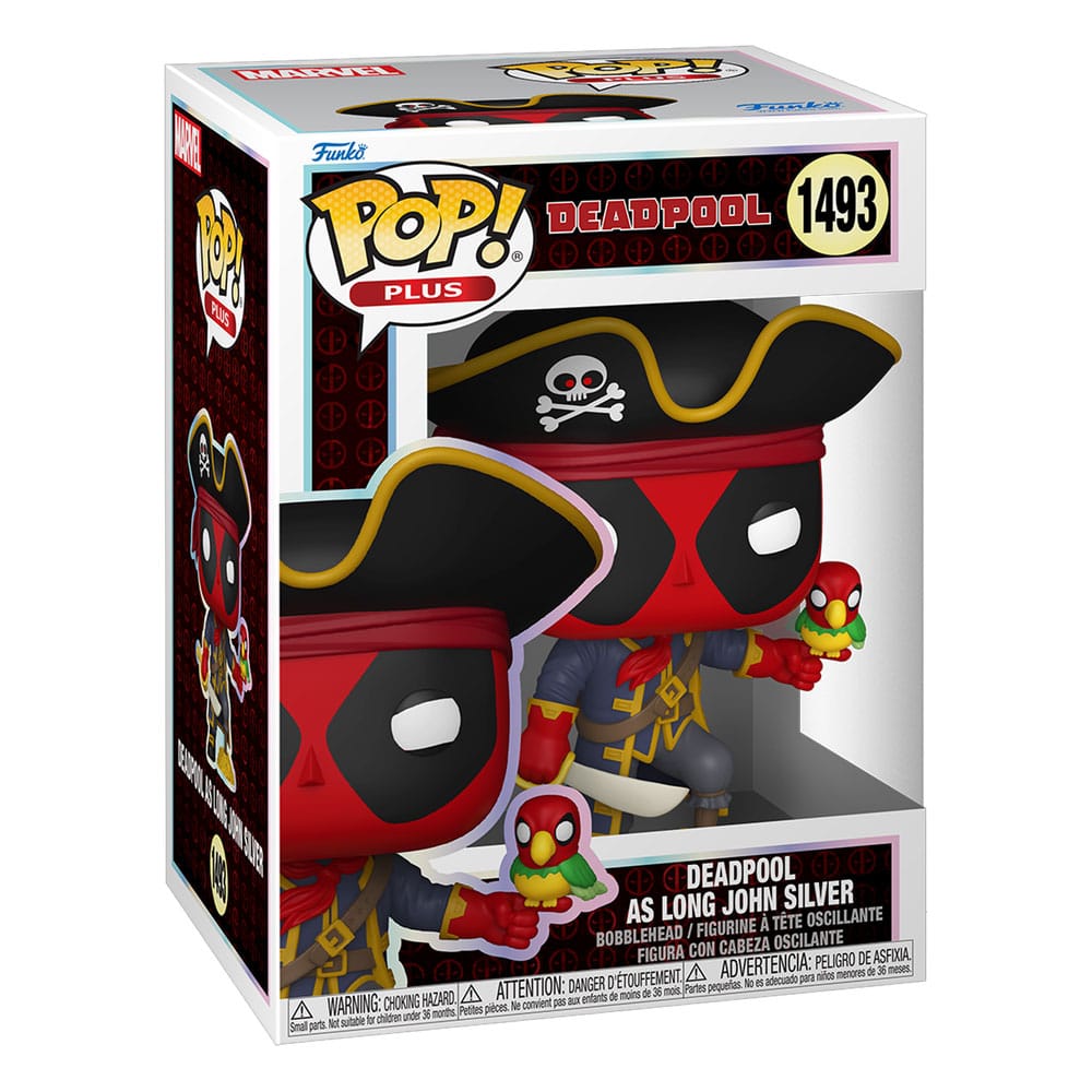 Funko Pop! Plus Deadpool as Long John Silver vinyl figure 1493 in its window box