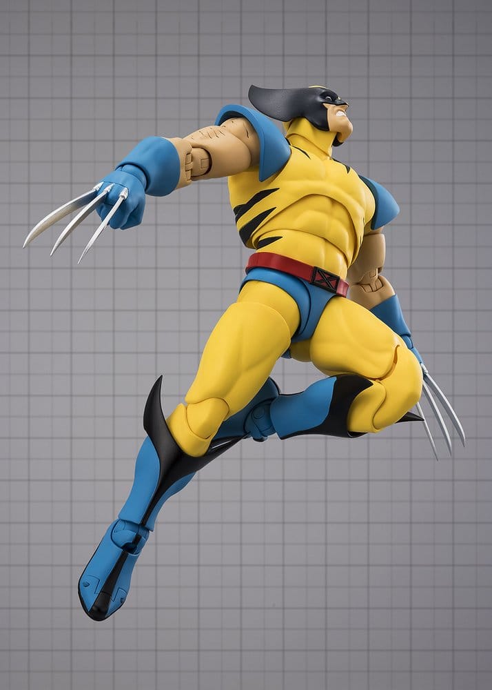 Wolverine Gamerverse S.H.Figuarts mid-leap with both claws extended