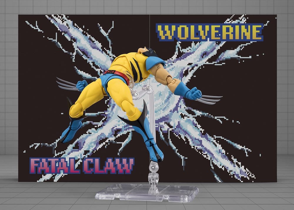 Wolverine S.H.Figuarts diving in front of the Fatal Claw special move effect card