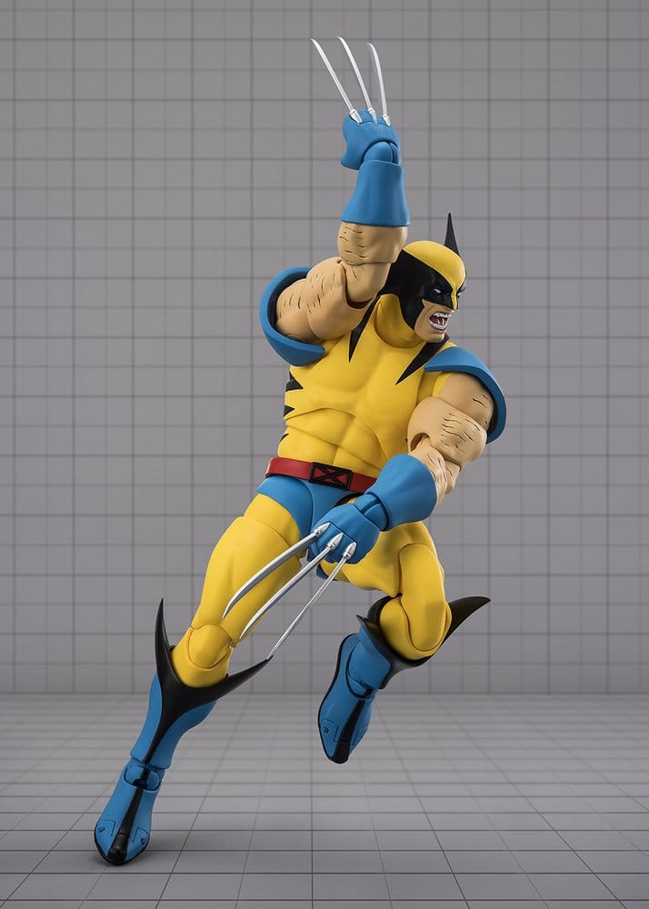 Wolverine Gamerverse S.H.Figuarts leaping upward with claws raised