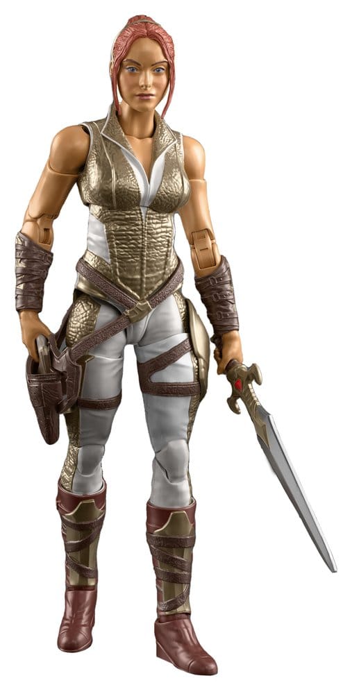 Mattel Masters of the Universe Chronicles Teela 1/12 figure holding a sword, front view