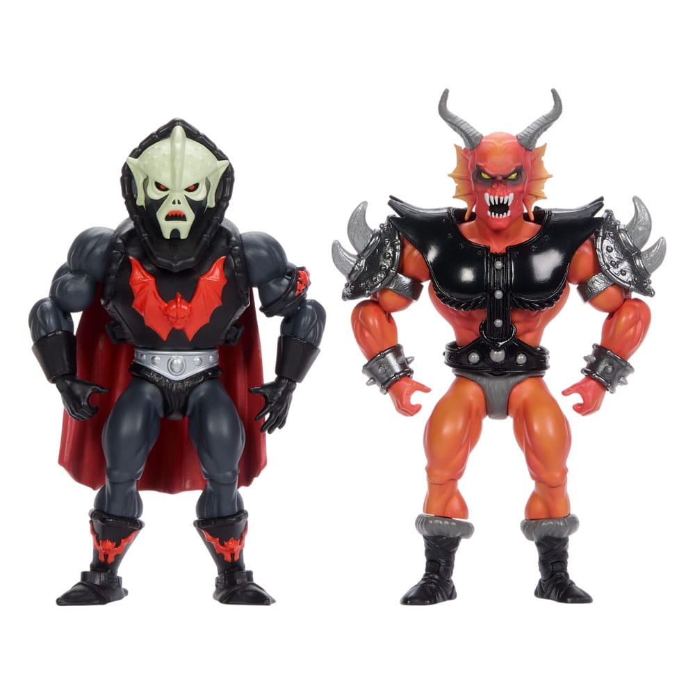 Mattel Masters of the Universe x Stranger Things Origins Hordak and Hellfire-Man figures, front view